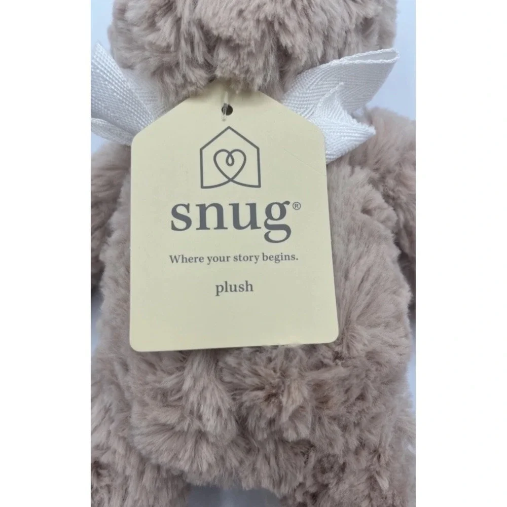 NWT Snug Baby Beige Teddy Bear Lovey Tan Plush Stuffed Animal Infant Comfort Toy